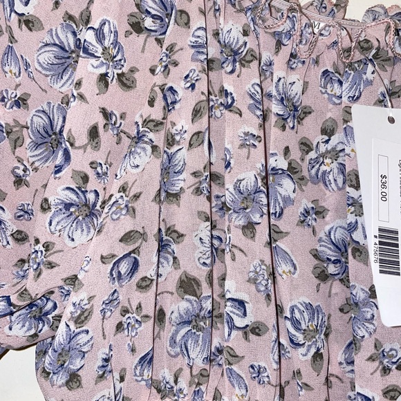 Light Pink/blue smocked top Jebdoba-NWT - Picture 4 of 5